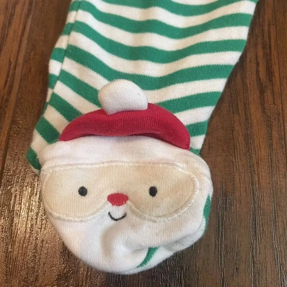 Carter's 6 Months Christmas Footed Pajamas 2 Pack With Santa & Reindeer - Picture 7 of 10